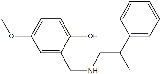 4-methoxy-2-{[(2-phenylpropyl)amino]methyl}phenol Struktur