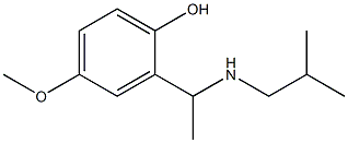 4-methoxy-2-{1-[(2-methylpropyl)amino]ethyl}phenol Struktur