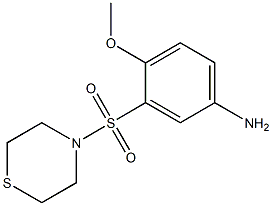 4-methoxy-3-(thiomorpholine-4-sulfonyl)aniline Struktur