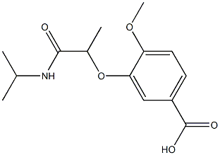 4-methoxy-3-[1-(propan-2-ylcarbamoyl)ethoxy]benzoic acid Struktur