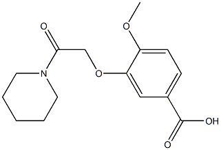 4-methoxy-3-[2-oxo-2-(piperidin-1-yl)ethoxy]benzoic acid Struktur