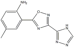 4-methyl-2-[3-(4H-1,2,4-triazol-3-yl)-1,2,4-oxadiazol-5-yl]aniline Struktur