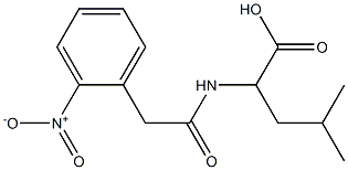 4-methyl-2-{[(2-nitrophenyl)acetyl]amino}pentanoic acid Struktur