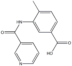 4-methyl-3-[(pyridin-3-ylcarbonyl)amino]benzoic acid Struktur