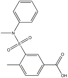 4-methyl-3-[methyl(phenyl)sulfamoyl]benzoic acid Struktur