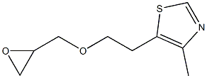 4-methyl-5-[2-(oxiran-2-ylmethoxy)ethyl]-1,3-thiazole Struktur