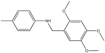 4-methyl-N-[(2,4,5-trimethoxyphenyl)methyl]aniline Struktur