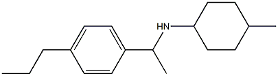 4-methyl-N-[1-(4-propylphenyl)ethyl]cyclohexan-1-amine Struktur