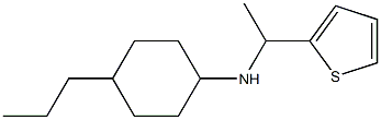 4-propyl-N-[1-(thiophen-2-yl)ethyl]cyclohexan-1-amine Struktur