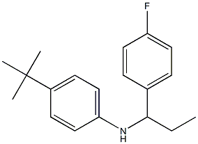 4-tert-butyl-N-[1-(4-fluorophenyl)propyl]aniline Struktur