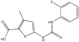 5-({[(2-fluorophenyl)amino]carbonyl}amino)-3-methylthiophene-2-carboxylic acid Struktur