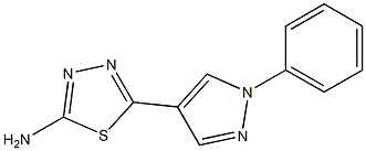 5-(1-phenyl-1H-pyrazol-4-yl)-1,3,4-thiadiazol-2-amine Struktur