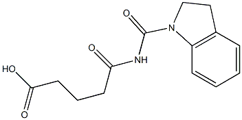 5-(2,3-dihydro-1H-indol-1-ylcarbonylamino)-5-oxopentanoic acid Struktur