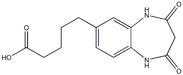 5-(2,4-dioxo-2,3,4,5-tetrahydro-1H-1,5-benzodiazepin-7-yl)pentanoic acid Struktur