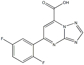 5-(2,5-difluorophenyl)-[1,2,4]triazolo[1,5-a]pyrimidine-7-carboxylic acid Struktur