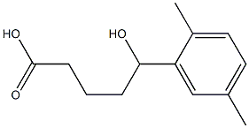 5-(2,5-dimethylphenyl)-5-hydroxypentanoic acid Struktur