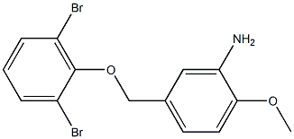 5-(2,6-dibromophenoxymethyl)-2-methoxyaniline Struktur