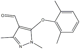 5-(2,6-dimethylphenoxy)-1,3-dimethyl-1H-pyrazole-4-carbaldehyde Struktur