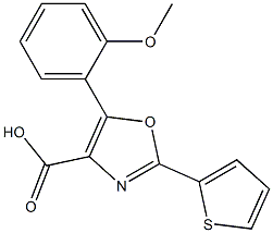 5-(2-methoxyphenyl)-2-(thiophen-2-yl)-1,3-oxazole-4-carboxylic acid Struktur