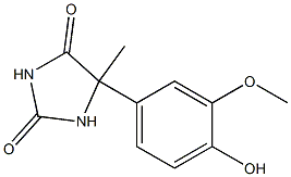 5-(4-hydroxy-3-methoxyphenyl)-5-methylimidazolidine-2,4-dione Struktur