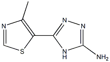 5-(4-methyl-1,3-thiazol-5-yl)-4H-1,2,4-triazol-3-amine Struktur