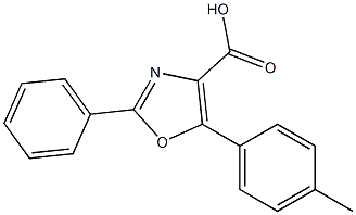 5-(4-methylphenyl)-2-phenyl-1,3-oxazole-4-carboxylic acid Struktur