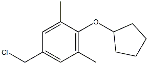 5-(chloromethyl)-2-(cyclopentyloxy)-1,3-dimethylbenzene Struktur