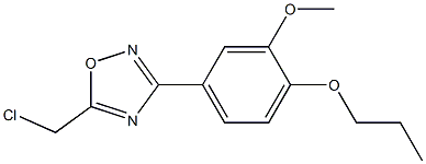 5-(chloromethyl)-3-(3-methoxy-4-propoxyphenyl)-1,2,4-oxadiazole Struktur