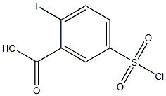 5-(chlorosulfonyl)-2-iodobenzoic acid Struktur