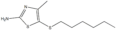 5-(hexylsulfanyl)-4-methyl-1,3-thiazol-2-amine Struktur