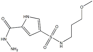 5-(hydrazinocarbonyl)-N-(3-methoxypropyl)-1H-pyrrole-3-sulfonamide Struktur