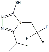 5-(propan-2-yl)-4-(2,2,2-trifluoroethyl)-4H-1,2,4-triazole-3-thiol Struktur