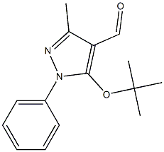 5-(tert-butoxy)-3-methyl-1-phenyl-1H-pyrazole-4-carbaldehyde Struktur