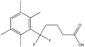 5,5-difluoro-5-(2,3,5,6-tetramethylphenyl)pentanoic acid Struktur