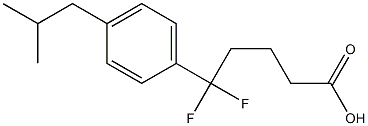 5,5-difluoro-5-[4-(2-methylpropyl)phenyl]pentanoic acid Struktur