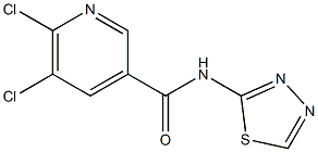 5,6-dichloro-N-(1,3,4-thiadiazol-2-yl)pyridine-3-carboxamide Struktur