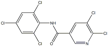 5,6-dichloro-N-(2,4,6-trichlorophenyl)pyridine-3-carboxamide Struktur