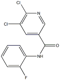 5,6-dichloro-N-(2-fluorophenyl)pyridine-3-carboxamide Struktur