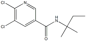 5,6-dichloro-N-(2-methylbutan-2-yl)pyridine-3-carboxamide Struktur