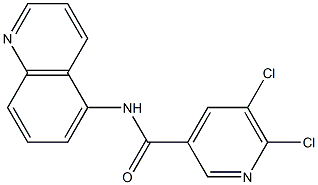 5,6-dichloro-N-(quinolin-5-yl)pyridine-3-carboxamide Struktur