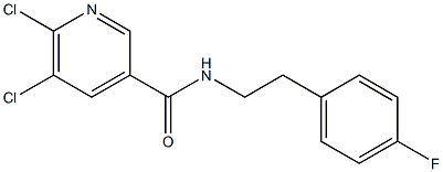 5,6-dichloro-N-[2-(4-fluorophenyl)ethyl]pyridine-3-carboxamide Struktur