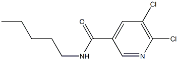 5,6-dichloro-N-pentylpyridine-3-carboxamide Struktur