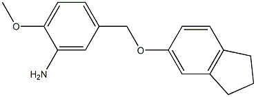 5-[(2,3-dihydro-1H-inden-5-yloxy)methyl]-2-methoxyaniline Struktur