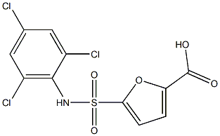 5-[(2,4,6-trichlorophenyl)sulfamoyl]furan-2-carboxylic acid Struktur