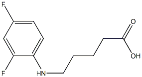 5-[(2,4-difluorophenyl)amino]pentanoic acid Struktur