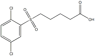 5-[(2,5-dichlorobenzene)sulfonyl]pentanoic acid Struktur