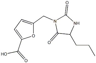 5-[(2,5-dioxo-4-propylimidazolidin-1-yl)methyl]furan-2-carboxylic acid Struktur