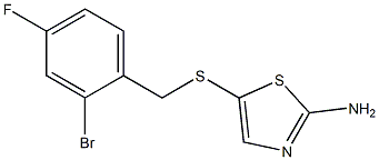 5-[(2-bromo-4-fluorobenzyl)thio]-1,3-thiazol-2-amine Struktur