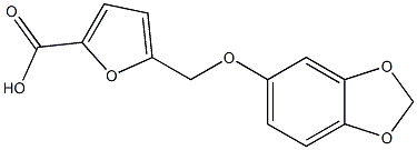 5-[(2H-1,3-benzodioxol-5-yloxy)methyl]furan-2-carboxylic acid Struktur