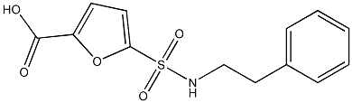 5-[(2-phenylethyl)sulfamoyl]furan-2-carboxylic acid Struktur